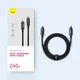 Kabel Baseus Tungsten Gold Fast Charging Type-C to Type-C 240W 2 m (CAWJ040101) - obraz 6
