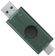 Флеш пам'ять USB Kingston DataTraveler Duo 256GB USB 3.2 Gen 1 + Type-C Black/Green (DTDEG2/256GB) - зображення 2