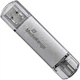 Флеш пам'ять USB MediaRange Combo Flash Drive 128GB USB 3.2 Gen1 + Type-C Silver (MR938) - зображення 1