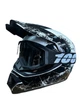 Эндуро кроссовый мотошлем Helmet White+ очки Profi Black прозрачное стекло - изображение 1