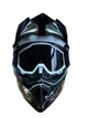 Эндуро кроссовый мотошлем Helmet White+ очки Profi Black 100% - изображение 4