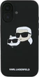 Etui plecki Karl Lagerfeld Silicone Double Heads Print MagSafe do iPhone 16 Black (3666339319526) - obraz 3