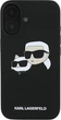 Etui plecki Karl Lagerfeld Silicone Double Heads Print MagSafe do iPhone 16 Plus Black (3666339319533) - obraz 3