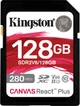 Карта пам'яті Kingston Canvas React Plus SDXC 128GB UHS-II U3 V60 (SDR2V6/128GB) - зображення 1