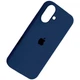 Чехол панель силиконовый Tech Protect Premium Soft-Touch Silicone Case Full Cover Protective для Apple iPhone 17 (6.3") Синий / Deep navy - изображение 2