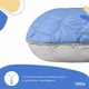 Подушка П-образная IDEIA 140×75×20 см U-shape для беременных, реабилитации и повседневного комфорта с наволочкой на молнии Антиаллергенная Стебана джинс + серый - изображение 9