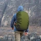 Чехол от дождя для рюкзаков и сумок дождевик на 40-50 л RainCover Оливковый ( код: IBX002G ) - изображение 6