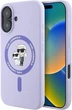 Etui plecki Karl Lagerfeld Silicone Karl&Choupette Heads Ring MagSafe do iPhone 16 Pro Purple (3666339318734) - obraz 1
