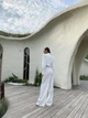 Жіночий костюм MELANIA (кроп-жакет + брюки палаццо) Milirud S Білий (458-1-S) - зображення 3