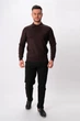 Джемпер поло трикотаж K.O.R 0207 Темно-коричневый (977/brown) 4XL - изображение 2