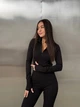 Жіночий комбінезон на флісі в рубчик Uaclothes 42-44 Чорний (like36026-164481349) - изображение 3
