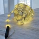 Гирлянда новогодняя Конский Хвост 1200LED 30 нитей по 2м цвет Теплый Белый режим: мигает каждый 6 LED от 220В серебряный провод - изображение 4