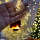 Гирлянда новогодняя Конский Хвост 1200LED 30 нитей по 2м цвет Теплый Белый режим: мигает каждый 6 LED от 220В серебряный провод - изображение 9