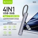 USB-хаб Bavin HUB-19 USB-C/1xUSB 3.0/3xUSB 2.0 Gray - зображення 2