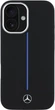 Etui Mercedes-Benz Silicone Blue Stripe MagSafe do Apple iPhone 16 Black (MEHMP16S23SUMBK) - obraz 3