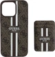 Панель Guess 4G Stripes with MagSafe Wallet для Apple iPhone 16 Pro Max Brown (GUBPHCP16XP4RPSW) - зображення 3