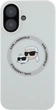 Etui Karl Lagerfeld Silicone Double Heads And Circle MagSafe do Apple iPhone 16 Beige (KLHMP16SSKCHTCE) - obraz 3