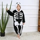 Пижама Детская Кигуруми Для Детей И Подростков Скелет Черно-белая Kigurumi 140 (130-140 ) (368955) - изображение 1