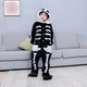 Пижама Детская Кигуруми Для Детей И Подростков Скелет Черно-белая Kigurumi 140 (130-140 ) (368955) - изображение 3