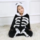Пижама Детская Кигуруми Для Детей И Подростков Скелет Черно-белая Kigurumi 140 (130-140 ) (368955) - изображение 5