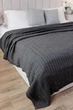 Вязаный плед косы ПРОВАНС SOFT графит, 220х240см 040475 - изображение 2