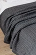 Вязаный плед косы ПРОВАНС SOFT графит, 220х240см 040475 - изображение 9