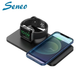 Уценка Seneo PA150 Беспроводное зарядное устройство 2-в-1 для смартфона и Apple Watch, Qi 10W, быстрая зарядка, Черный - изображение 3