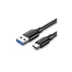 Дата кабель USB 3.0 AM to Type-C 1.0m US184 Black Ugreen (20882) - изображение 1