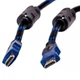 Кабель відео PowerPlant HDMI - HDMI, 25м, позолочені конектори, 1.4V, Nylon, Double ferrites - зображення 2
