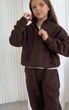 Флісовий, костюм на дівчинку, без капюшону мод KID-001, шоколад, 110-116 - изображение 4