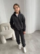 Флісовий, костюм на дівчинку, без капюшону мод KID-001, графіт, 110-116 - изображение 1