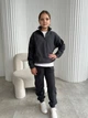 Флісовий, костюм на дівчинку, без капюшону мод KID-001, графіт, 110-116 - изображение 2