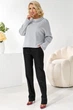 Жіночі теплі класичні брюки вузького крою з кишенями LadyLike 48 Чорний (ll2171169191422) - изображение 1