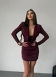 Жіноча міні сукня із виразним декольте Uaclothes 42-44 Бордовий (like36053-164751349) - изображение 4