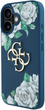 Панель Guess Grained Roses Big 4G для Apple iPhone 16 Blue (3666339427375) - зображення 2