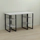 Письмовий стіл Ferrum-decor Карен 76x140x60 чорний ДСП Біле 32мм (FRD-102055) - зображення 1
