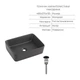 Комплект Qtap Tern Anthracite 3 в 1: унитаз подвесной Ultra Quiet + биде подвесное + раковина накладная QTTERAN49161 - изображение 9