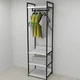 Шафа Гардероб Уні секція 3 серії Конект Ferrum-decor 220x60x50см Чорний метал ДСП Білий 32 мм (FRD-104523) - зображення 1