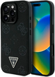 Панель Guess Grained Hot Stamp Peony Triangle Logo MagSafe для Apple iPhone 16 Pro Max Black (3666339427559) - зображення 1