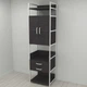 Шафа Гардероб Уні секція 5 серії Конект Ferrum-decor 220x60x50см Білий метал ДСП Венге Магія 32 мм (FRD-104520) - зображення 1