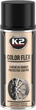Рідка гума в аерозолі K2 Color Flex Чорний глянець 400 мл (5906534013651) - зображення 1