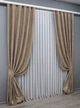 Комплект готовых штор VR-Textil Жакард Sultan XO № 1682ш Какао 150х290 см 2 шт (33-0927) - изображение 3