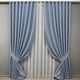 Комплект штор VR-Textil 100% блэкаут ASHEN NIGHT 100х270 2шт и Тюль 400х270 1839ш-1153т голубой с белым 71-069/2 - изображение 1