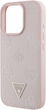 Etui Guess Grained Hot Stamp Peony Triangle Logo MagSafe do Apple iPhone 16 Pro Max Pink (3666339427702) - obraz 6
