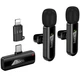 Мікрофон бездротовий Hoco L20A Fair dual-mic wireless iP/Type-C для Android/iPhone Чорний - изображение 1