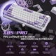Клавиатура Attack Shark X85 PRO White-Purple Беспроводная Игровая Механическая. С Экранчиком. 2.4G/Bluetooth/Кабель. Батарея 5000mAh. 75% Формат. Blueberry Switch. - изображение 2