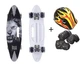 Пенни-борд Penny Best Board LED LION колеса PU Black/White с шлемом и защитой (6354538734) - изображение 1