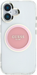 Панель Guess IML Metal Colored Circle Classic Logo MagSafe для Apple iPhone 16 Transparent/Pink (3666339428570) - зображення 2