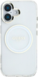 Etui Guess IML Metal Colored Circle Classic Logo MagSafe do Apple iPhone 16 Transparent/White  (3666339428877) - obraz 3