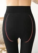 Колготки с открытой стопой утепленные трикотажные 330г черные One size - изображение 5